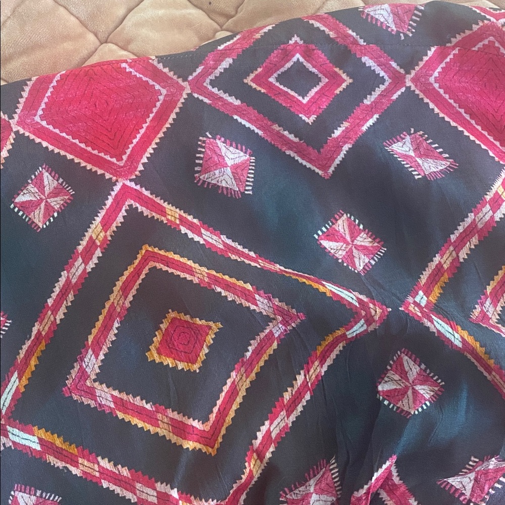 Anthropologie Pink and Black Geometric Maxi Dress - Picture 5 of 5